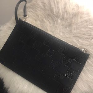 Black Steve Madden wallet with red interior